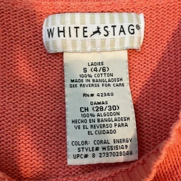 White Stag peach sleeveless sweater small - Picture 2 of 5